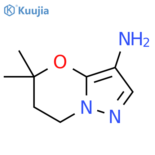 5,5-Dimethyl-6,7-dihydro-5H-pyrazolo[5,1-b][1,3]oxazin-3-amine structure