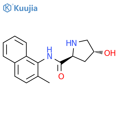 2-Pyrrolidinecarboxamide, 4-hydroxy-N-(2-methyl-1-naphthalenyl)-, (2S,4R)- structure