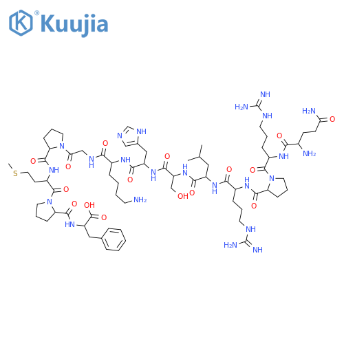 L-Phenylalanine,L-glutaminyl-L-arginyl-L-prolyl-L-arginyl-L-leucyl-L-seryl-L-histidyl-L-lysylglycyl-L-prolyl-L-methionyl-L-prolyl- structure