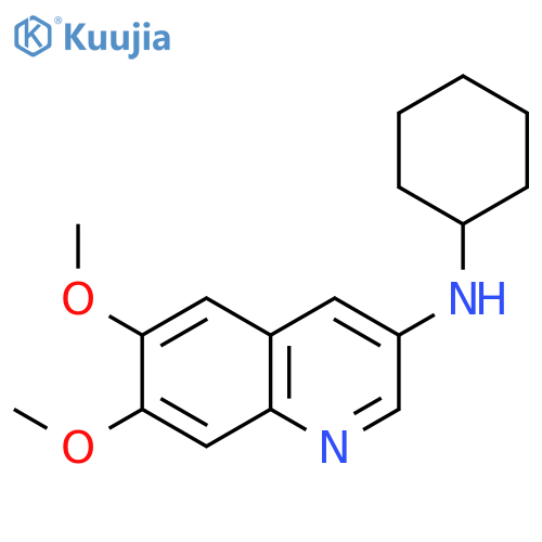 3-QUINOLINAMINE, N-CYCLOHEXYL-6,7-DIMETHOXY- structure