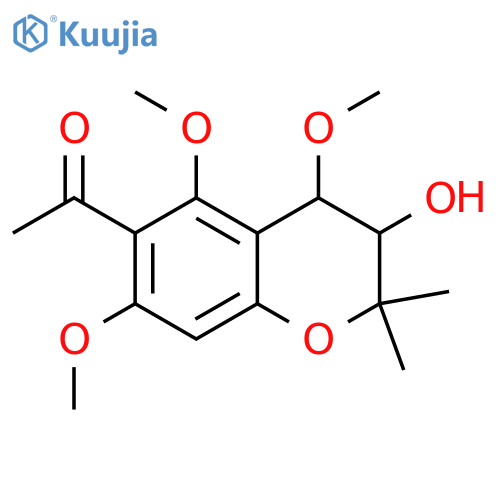 6-Acetyl-3,4-dihydro-2,2-dimethyl-2H-1-benzopyran-3,4,5,7-tetrol; (3R*,4R*)-form, 4,5,7-Tri-Me ether structure