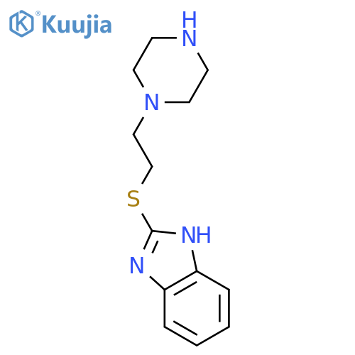 1H-Benzimidazole, 2-[[2-(1-piperazinyl)ethyl]thio]- structure
