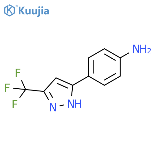 4-3-(trifluoromethyl)-1H-pyrazol-5-ylaniline structure