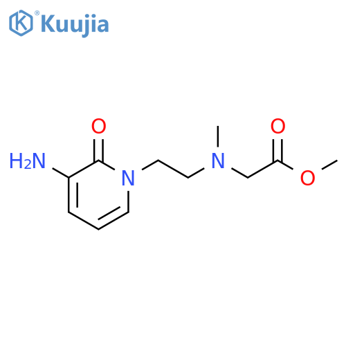 methyl 2-[2-(3-amino-2-oxo-1-pyridyl)ethyl-methyl-amino]acetate structure