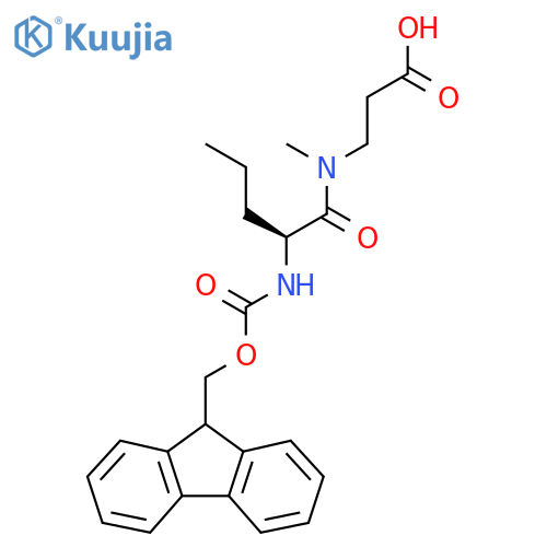 3-(2S)-2-({(9H-fluoren-9-yl)methoxycarbonyl}amino)-N-methylpentanamidopropanoic acid structure