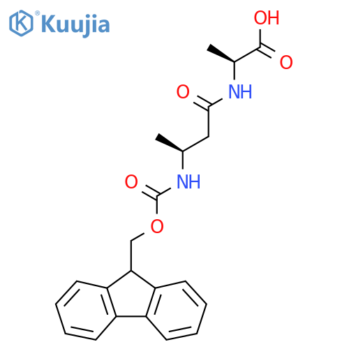 (2S)-2-(3S)-3-({(9H-fluoren-9-yl)methoxycarbonyl}amino)butanamidopropanoic acid structure