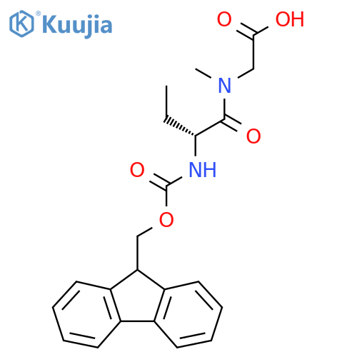 2-(2R)-2-({(9H-fluoren-9-yl)methoxycarbonyl}amino)-N-methylbutanamidoacetic acid structure