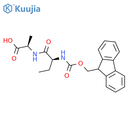 (2R)-2-(2S)-2-({(9H-fluoren-9-yl)methoxycarbonyl}amino)butanamidopropanoic acid structure
