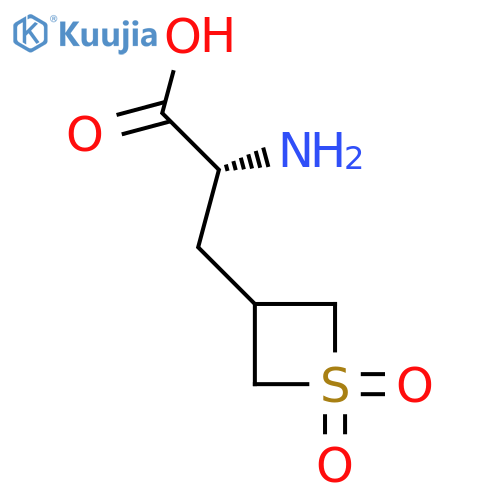 (2R)-2-amino-3-(1,1-dioxo-1lambda6-thietan-3-yl)propanoic acid structure
