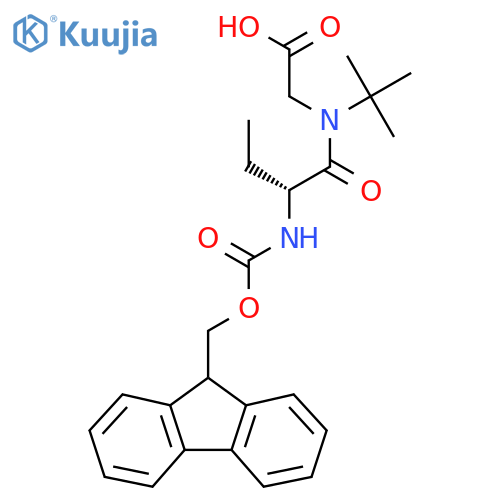 2-(2R)-N-tert-butyl-2-({(9H-fluoren-9-yl)methoxycarbonyl}amino)butanamidoacetic acid structure