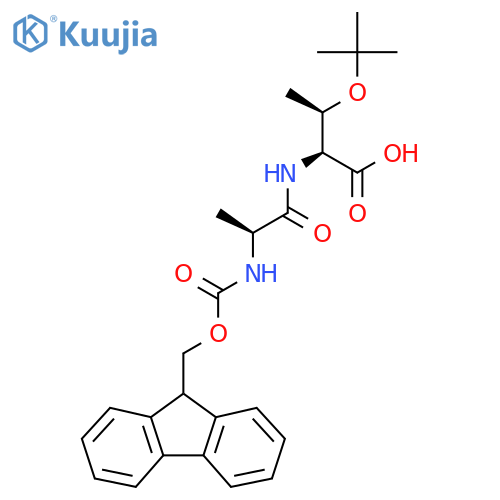(2S,3R)-3-(tert-butoxy)-2-(2S)-2-({(9H-fluoren-9-yl)methoxycarbonyl}amino)propanamidobutanoic acid structure