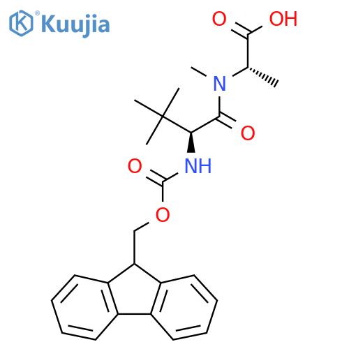 (2S)-2-(2S)-2-({(9H-fluoren-9-yl)methoxycarbonyl}amino)-N,3,3-trimethylbutanamidopropanoic acid structure