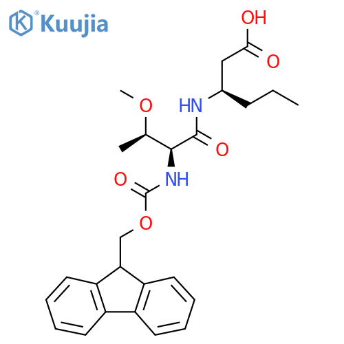 (3R)-3-(2S,3R)-2-({(9H-fluoren-9-yl)methoxycarbonyl}amino)-3-methoxybutanamidohexanoic acid structure