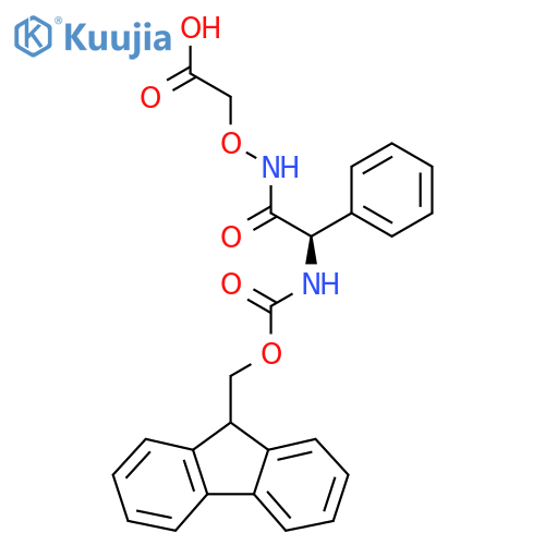 2-{(2R)-2-({(9H-fluoren-9-yl)methoxycarbonyl}amino)-2-phenylacetamidooxy}acetic acid structure