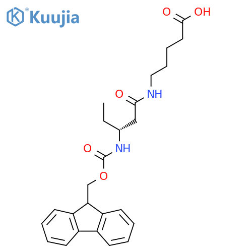 5-(3R)-3-({(9H-fluoren-9-yl)methoxycarbonyl}amino)pentanamidopentanoic acid structure
