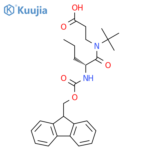 3-(2R)-N-tert-butyl-2-({(9H-fluoren-9-yl)methoxycarbonyl}amino)pentanamidopropanoic acid structure