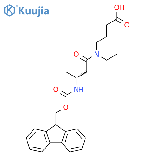4-(3R)-N-ethyl-3-({(9H-fluoren-9-yl)methoxycarbonyl}amino)pentanamidobutanoic acid structure