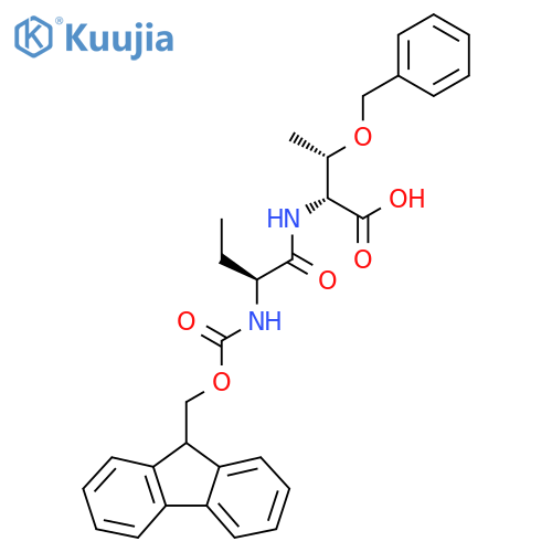 (2R,3S)-3-(benzyloxy)-2-(2S)-2-({(9H-fluoren-9-yl)methoxycarbonyl}amino)butanamidobutanoic acid structure