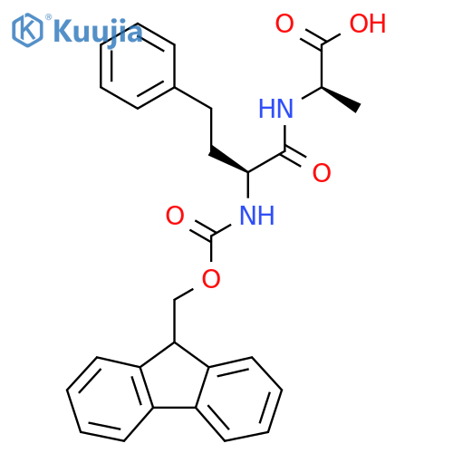 (2R)-2-(2S)-2-({(9H-fluoren-9-yl)methoxycarbonyl}amino)-4-phenylbutanamidopropanoic acid structure