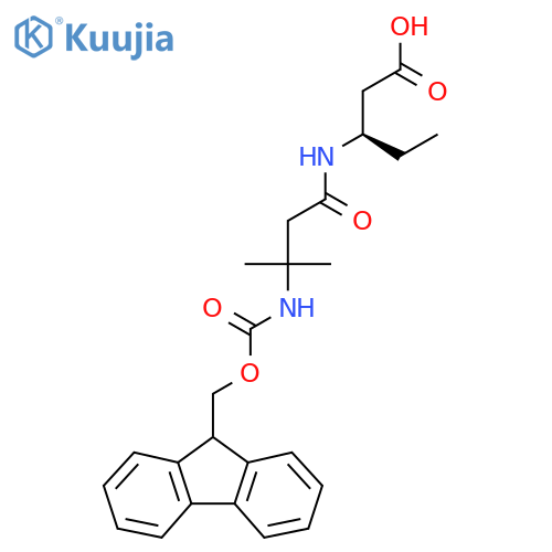(3R)-3-3-({(9H-fluoren-9-yl)methoxycarbonyl}amino)-3-methylbutanamidopentanoic acid structure