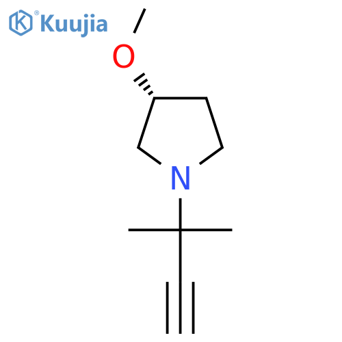 (3R)-3-methoxy-1-(2-methylbut-3-yn-2-yl)pyrrolidine structure