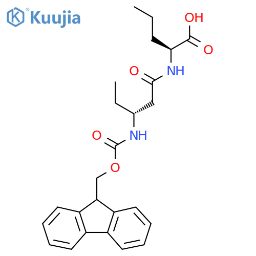 (2S)-2-(3R)-3-({(9H-fluoren-9-yl)methoxycarbonyl}amino)pentanamidopentanoic acid structure