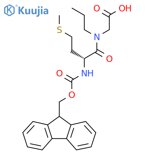 2-(2R)-2-({(9H-fluoren-9-yl)methoxycarbonyl}amino)-4-(methylsulfanyl)-N-propylbutanamidoacetic acid structure