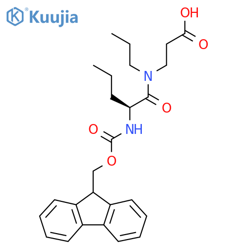 3-[(2S)-2-({[(9H-fluoren-9-yl)methoxy]carbonyl}amino)-N-propylpentanamido]propanoic acid structure