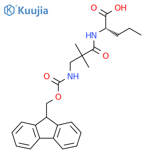 (2S)-2-3-({(9H-fluoren-9-yl)methoxycarbonyl}amino)-2,2-dimethylpropanamidopentanoic acid structure