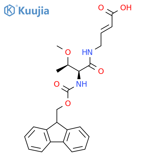 4-(2S,3R)-2-({(9H-fluoren-9-yl)methoxycarbonyl}amino)-3-methoxybutanamidobut-2-enoic acid structure
