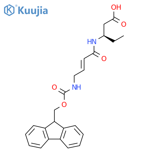 (3R)-3-4-({(9H-fluoren-9-yl)methoxycarbonyl}amino)but-2-enamidopentanoic acid structure