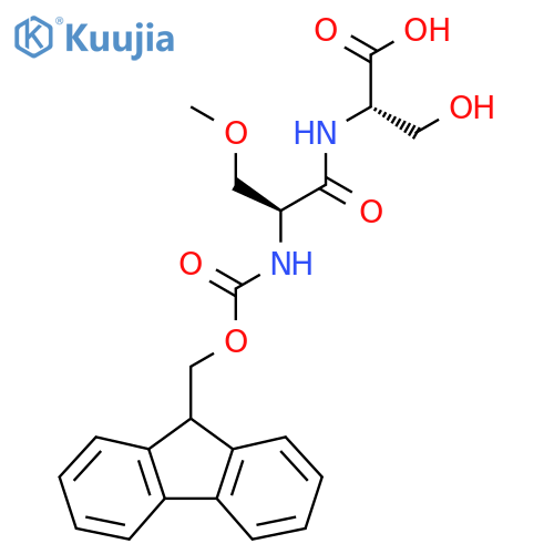 (2S)-2-(2S)-2-({(9H-fluoren-9-yl)methoxycarbonyl}amino)-3-methoxypropanamido-3-hydroxypropanoic acid structure