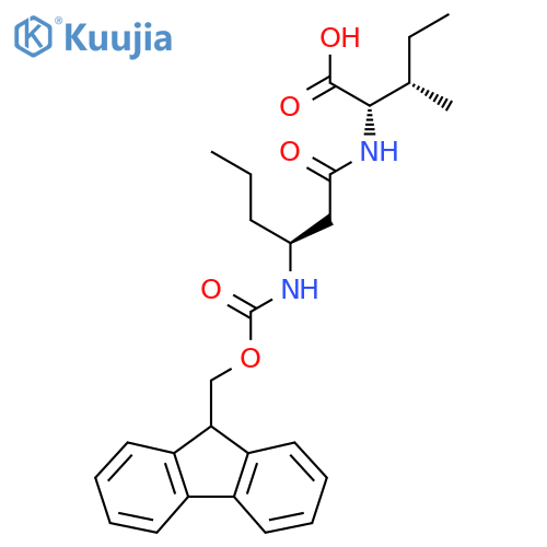 (2S,3S)-2-(3S)-3-({(9H-fluoren-9-yl)methoxycarbonyl}amino)hexanamido-3-methylpentanoic acid structure
