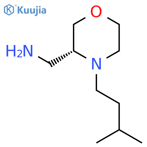 (3R)-4-(3-methylbutyl)morpholin-3-ylmethanamine structure