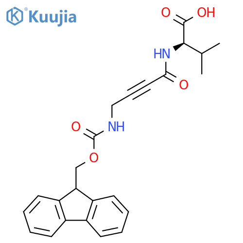 (2R)-2-4-({(9H-fluoren-9-yl)methoxycarbonyl}amino)but-2-ynamido-3-methylbutanoic acid structure