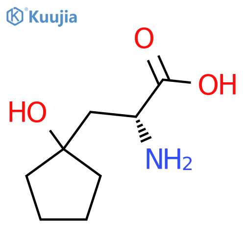 (2R)-2-amino-3-(1-hydroxycyclopentyl)propanoic acid structure