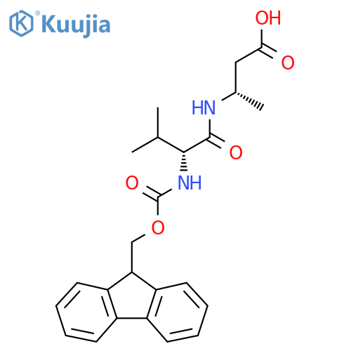 (3S)-3-(2R)-2-({(9H-fluoren-9-yl)methoxycarbonyl}amino)-3-methylbutanamidobutanoic acid structure