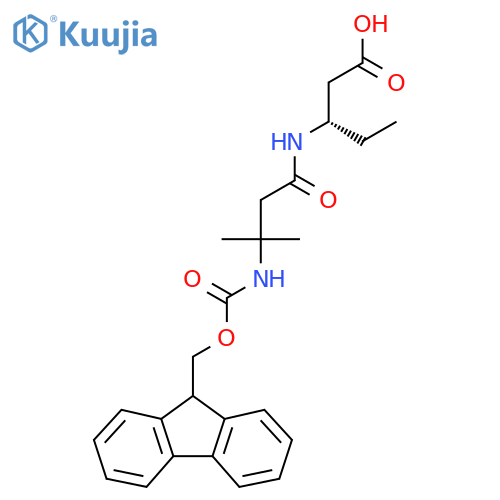 (3S)-3-3-({(9H-fluoren-9-yl)methoxycarbonyl}amino)-3-methylbutanamidopentanoic acid structure