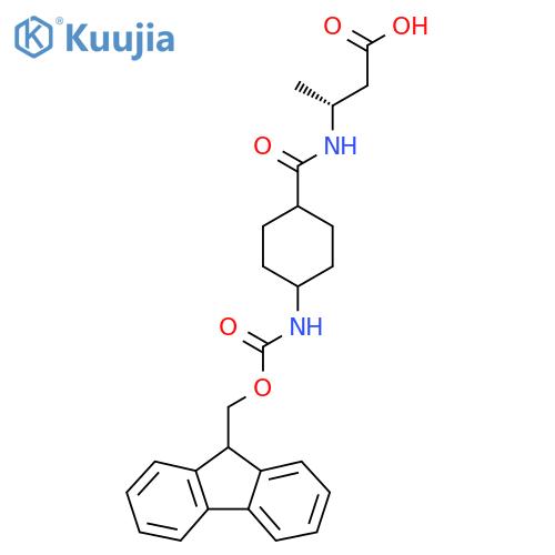 (3R)-3-{4-({(9H-fluoren-9-yl)methoxycarbonyl}amino)cyclohexylformamido}butanoic acid structure