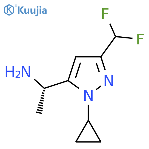 (1S)-1-1-cyclopropyl-3-(difluoromethyl)-1H-pyrazol-5-ylethan-1-amine structure