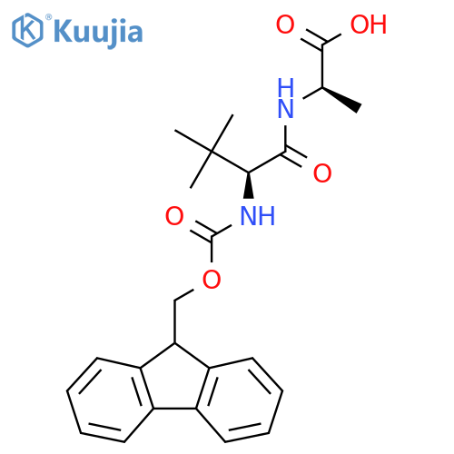 (2R)-2-(2S)-2-({(9H-fluoren-9-yl)methoxycarbonyl}amino)-3,3-dimethylbutanamidopropanoic acid structure