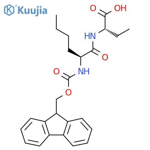 (2S)-2-(2S)-2-({(9H-fluoren-9-yl)methoxycarbonyl}amino)hexanamidobutanoic acid structure