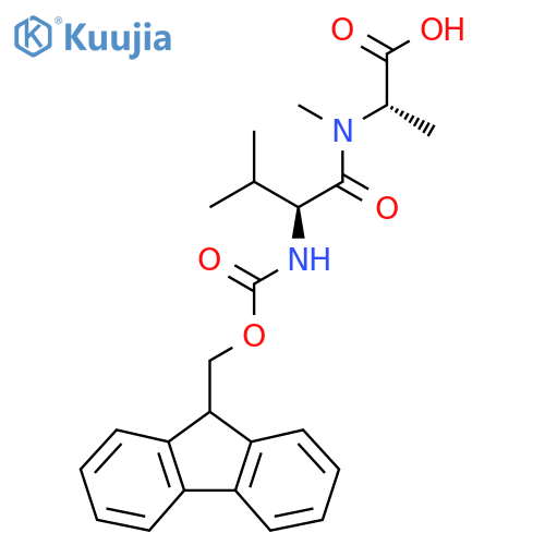 (2S)-2-(2S)-2-({(9H-fluoren-9-yl)methoxycarbonyl}amino)-N,3-dimethylbutanamidopropanoic acid structure