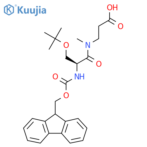3-(2S)-3-(tert-butoxy)-2-({(9H-fluoren-9-yl)methoxycarbonyl}amino)-N-methylpropanamidopropanoic acid structure