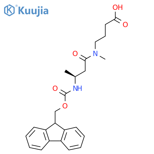 4-(3S)-3-({(9H-fluoren-9-yl)methoxycarbonyl}amino)-N-methylbutanamidobutanoic acid structure