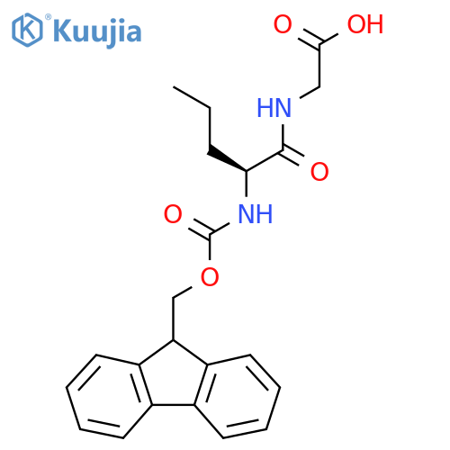 2-(2S)-2-({(9H-fluoren-9-yl)methoxycarbonyl}amino)pentanamidoacetic acid structure