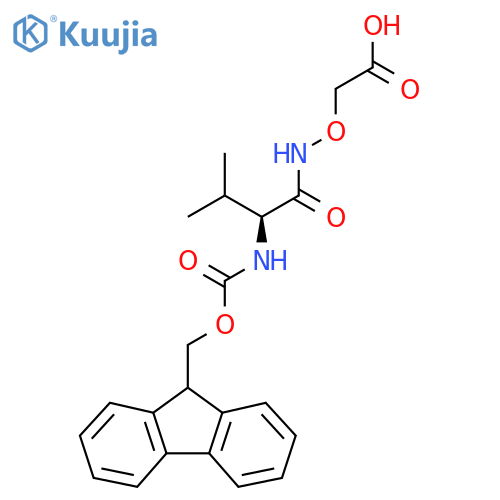2-{(2S)-2-({(9H-fluoren-9-yl)methoxycarbonyl}amino)-3-methylbutanamidooxy}acetic acid structure