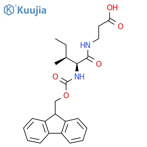 3-(2S,3S)-2-({(9H-fluoren-9-yl)methoxycarbonyl}amino)-3-methylpentanamidopropanoic acid structure