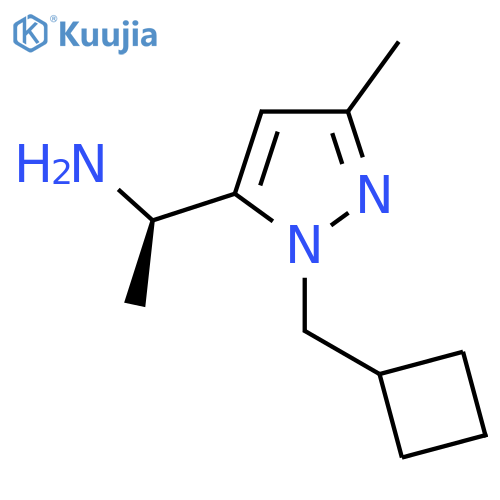 (1R)-1-1-(cyclobutylmethyl)-3-methyl-1H-pyrazol-5-ylethan-1-amine structure