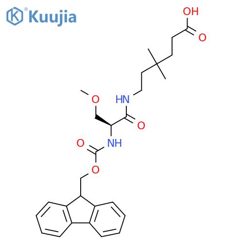 6-(2S)-2-({(9H-fluoren-9-yl)methoxycarbonyl}amino)-3-methoxypropanamido-4,4-dimethylhexanoic acid structure